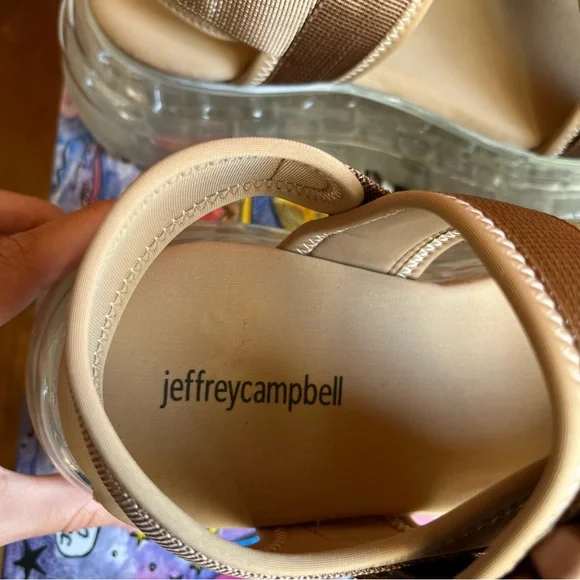 Jeffrey Campbell Women’s Elizondo Nylon Straps Platform Sandals Nude 38 - Picture 11 of 16